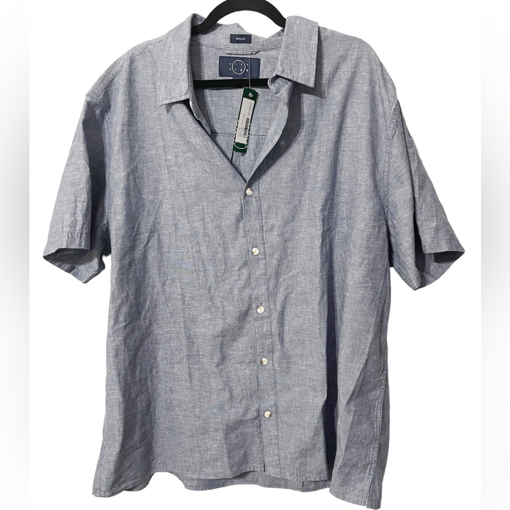 NWT Even Tide Hemp Short Sleeve Shirt Size XXL‎